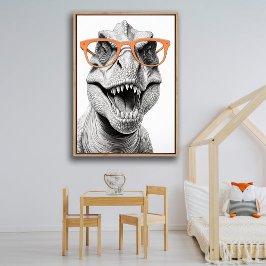 Dino in Orange Glasses