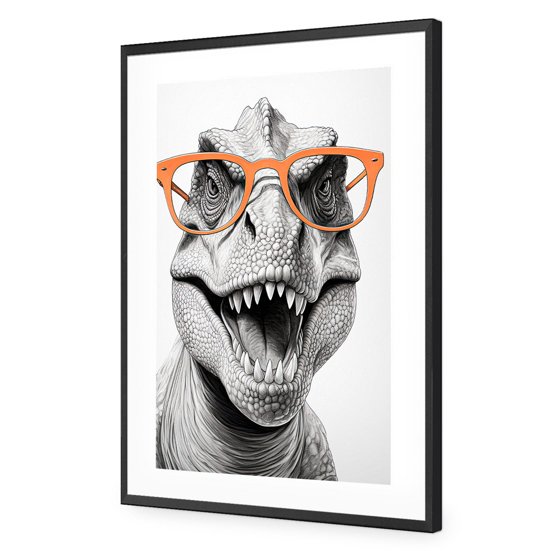 Dino in Orange Glasses